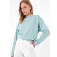 Bisiklet Yaka Beli Lastikli Sweatshirt
