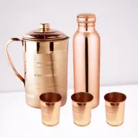 Copper Bottles, Glasses And Jugs