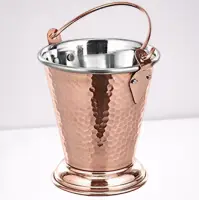 Copper And Steel Gravy Bucket