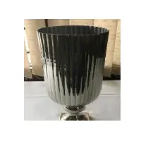 Aluminium Ribbed Flower Vase