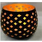 Iron Votive T Lite Holder Flower Cut