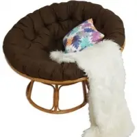 Papasan Chair - W/cushion Ebony / Canvas Fabrics