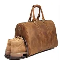 Leather Travel Overnight Luggage Duffel Bag