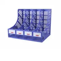 4-Slot Magazine File Desk Organizer Rack