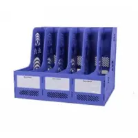 6-Slot Magazine File Desk Organizer Rack