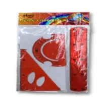 Soft Flexible Ruler Set 3pcs 20cm Clear Scale