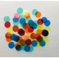 19mm Custom Plastic Clear Bingo Game Chips