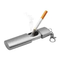 Pocket Smoking Ash Tray with Lid Keychain