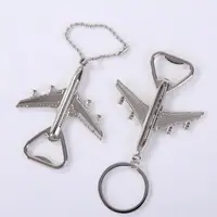 Metal Airplane Bottle Opener Keychains