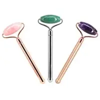 Metal Natural Jade Stone Roller Face Massager
