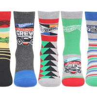 Hot Wheels Kids Fancy Crew Length Socks