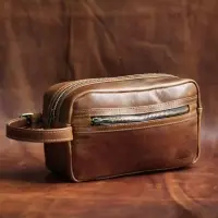 Dop Kit Leather Bag