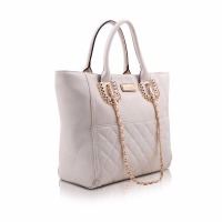 Golden Chain Adorned Tote Bag
