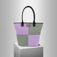Bicolour Quad Purple Green Cotton Canvas