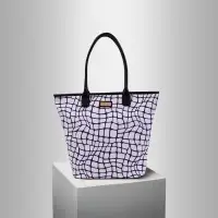 Square Net Cotton Canvas Shopper