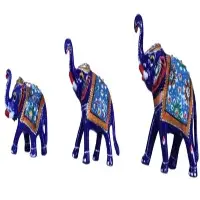 Handcrafted Set Of 3 Elephant Showpiece