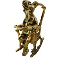 Decorative Metal Lord Turbaned Ganesha