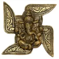 Lord Ganesha On Swastik For Door Hanging
