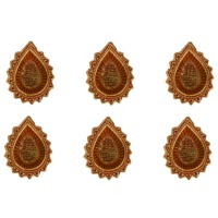 Metal Set Of 6 Pieces Diya For Puja
