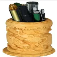 Wooden Fine Carving Pen Stand