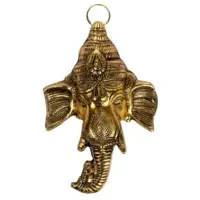 Lord Ganesha Face Wall Door Hanging Metal