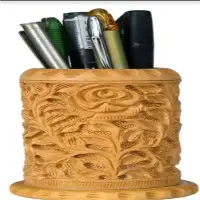 Wooden Fine Carving Pen Stand