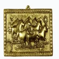 Handcrafted Metal 7 Horses Wall Hanging Décor