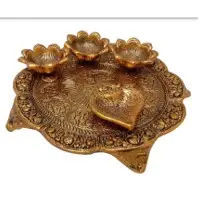 Handcrafted Traditional Metal Pooja Thali