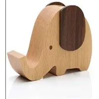  Handcrafted Wooden Elephant Shaped Pen Holder
