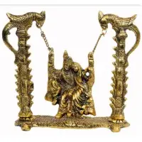 Metal Radha Krishna Jhula Swing Idol
