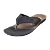 Titas Men's Brown PU Slippers/Flip-Flops