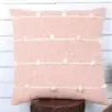 Soft Textured Woven Pink Loop Pillow