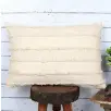 Ivory Woven Texture Cotton Stripe Pillow