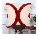Super Soft Tufted Textured Red / White Pillow