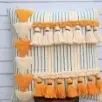 Embroidered Boho Cotton Pillow With Tassels