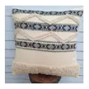 Woven Embroidered Stripe Cotton Pillow