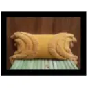 Yellow Lumbar Pillow With Tassels