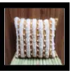 Mustard Yellow Ivory Stripe Cotton Pillow