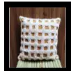 Mustard Yellow Ivory Checks Cotton Pillow
