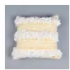 Cotton Acrylic White Yellow Pillow