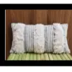 Acrylic White Gray Lumbar Pillow