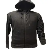 Men's L/s Front Open Hoodie With Pocket Opening