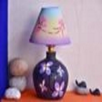 Round Black Flower Lamp
