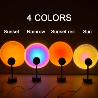 Colorful Rainbow Sunset Red Table Sunsets Lamp