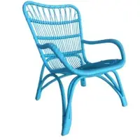 Blue Rattan Chair