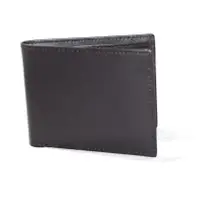 Leather Bi-fold Wallet Dark Brown