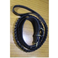 Dog Leather Black Colar