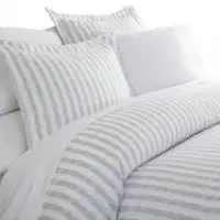 Dyed Poly Cotton Stripe Duvet Cover Set