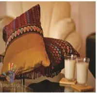 Yellow wine cushion cover