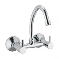 Two Knob Wall Mounted Kitchen Mixer